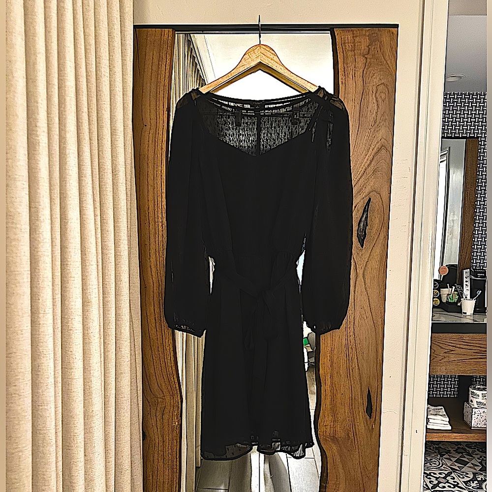 Ann Taylor Mesh Overlay Dress